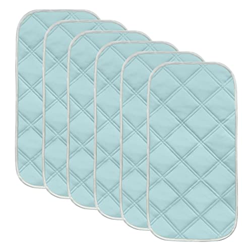 Image of Sunny zzzZZ 6 Pack Baby Waterproof Changing Pad Liners - Quilted Thicker Ultra Soft Changing Table Cover Liners - Durable & Easy to Clean - Blue - 23" x 11"