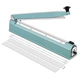 Flexzion Impulse Sealer 20 Inch (500mm) 750W Heat Sealer Machine with Adjustable Heating Mode, No Warm Up Needed, Portable Bag and Seal Impulse with Replacement Element Grip and Teflon Tape