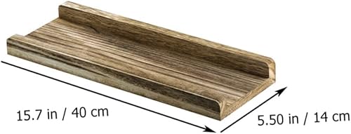 Miniatura 3 de HOOTNEE Marco de pared de partición de una palabra, decoración de madera, estante de pared de madera, decoración de artículos para el hogar, estante