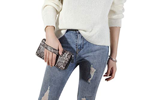 Image of Daisy Rose Dual Zipper Phone Clutch and Wallet for Women - RFID Blocking, PU Vegan Leather Multi-Card Organizer