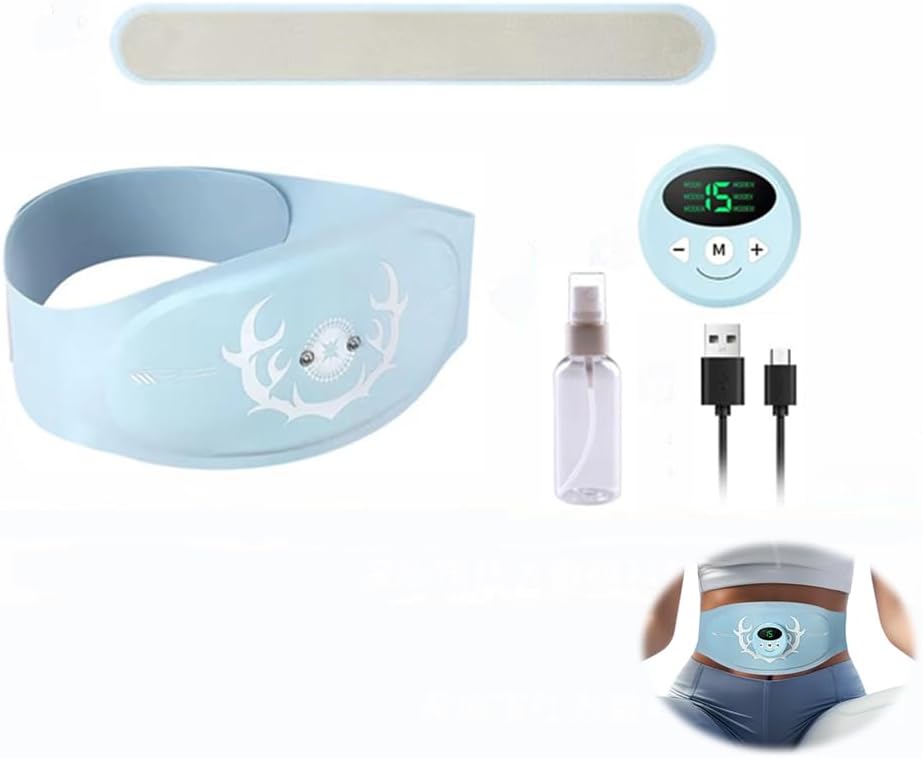 ABS Muscle Stimulator EMS Trainer, 6 Modes & 15 Intensities Abdominal Muscle Trainer, ABS Toning Belt Workout Equipment, USB Charging, Fits 62-124cm Waist