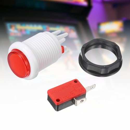 PATIKIL 12 Pcs Arcade Push Button with Micro Switch, 5A 12/24V American Style Push Button Control Switches for 28mm Arcade Hole Electronic Reset Interface Keyboard, Multicolor - Image 3