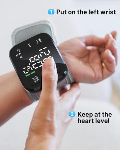 Peakme W06 Blood Pressure Monitor Led Backlit Display Automatic Wrist Cuff Blood Pressure Monitors thumb #5
