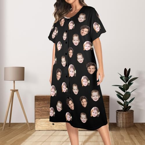 Personalized Nightshirt, Custom Nightgowns for Women, Womens Funny Nightgown2