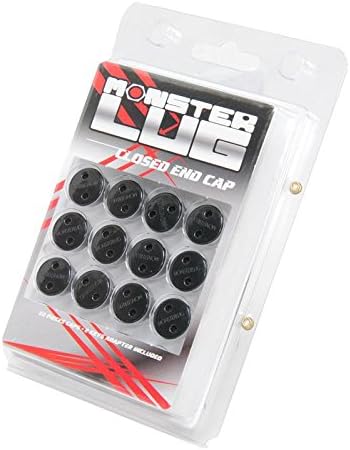 Wheel Mate Monster Lug Nut Caps - 14X1.50 Black