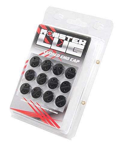 Wheel Mate Monster Lug Nut Caps - 14X1.50 Black