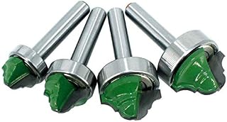 WSOOX 8mm Shank Edging Router Bit Set, 4pcs Double Roman Ogee Edging Router