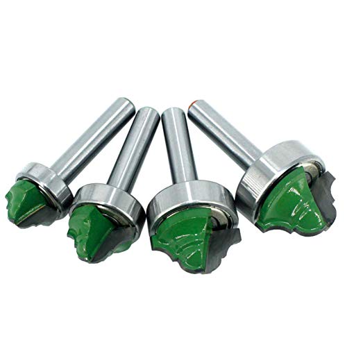 WSOOX 8mm Shank Edging Router Bit Set, 4pcs Double Roman Ogee Edging Router