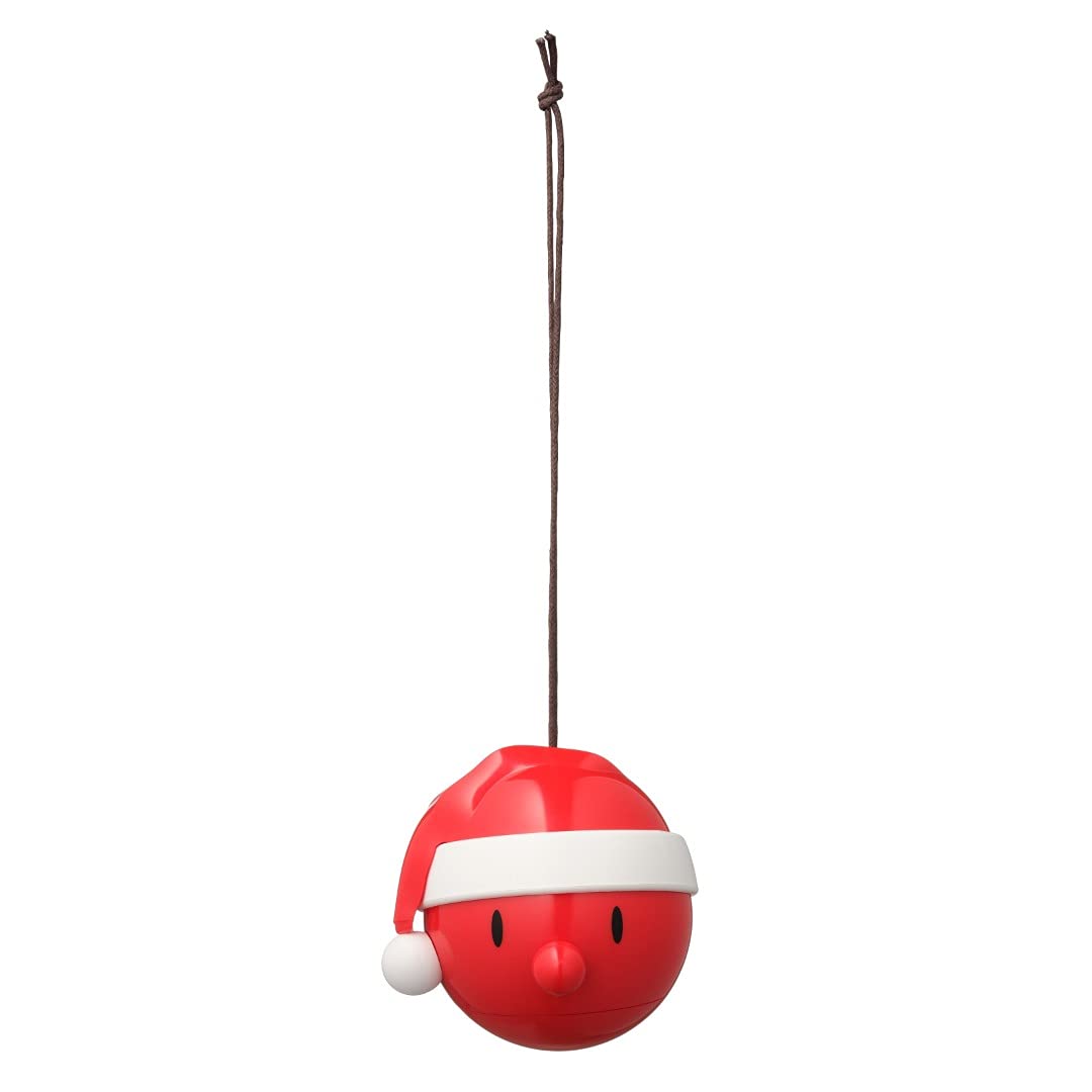 Hoptimist Santa Ornament – Anhänger aus Kunststoff, Rot, Ø6 cm, 2er Set