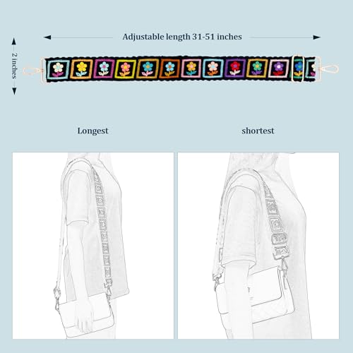 Image of chushui Knit Purse Strap,Replacement Crossbody Wide Adjustable Shoulder Strap for Bag Handbag
