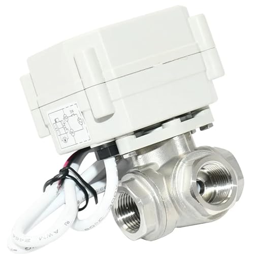 Válvula de bola motorizada con anulación manual de acero inoxidable DN15 CR702 4