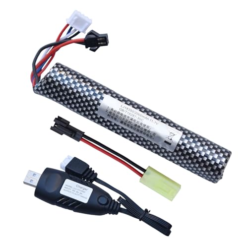 funkawa Shockli Water Bead Gel Ball Blaster 11.1V 2000mAh Rechargeable Battery with USB Charging Cable, Airsoft Battery 11.1V for Airsoft Gel Ball Blaster(1-Pack)