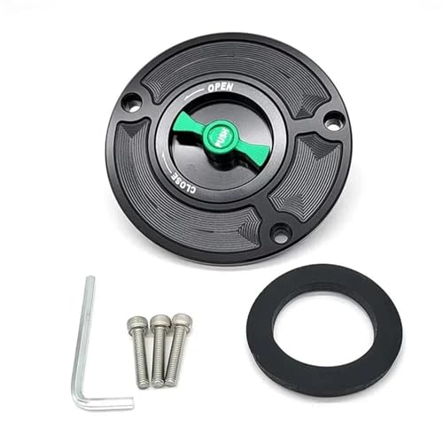 Bouchon de réservoir carburant moto noir et vert pour Kawasaki Ninja et Z