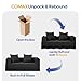 COMAX Futon Sofa Bed, 4‑in‑1 Convertible Sofa Bed, Folding Boneless Couches for Living Room, Fold Out Small Foldable Loveseat Floor Sleeper Comfy Mattress Lounge Space‑Saving, Black