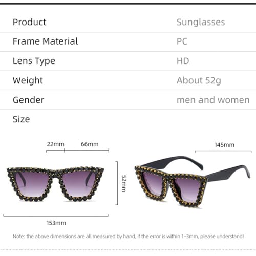Trendige Strass-Cat-Eye-Glitzer-Sonnenbrille für Damen, Cateye-Vintage-Sonnenbrille mit funkelndem Kristall-Diamant, Modell Catwalk Eyewear, c1, Einheitsgröße