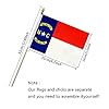 TSMD North Carolina State Flag on Wood Stick Small Mini Hand Held Flags,5x8 Inch,12 Pack #1