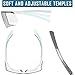 ACE Evo OTG Safety Glasses for Glasses Wearers - Over Glasses with Anti Fog Coating - for Cosmetics, Lab Work etc. - White Frame with Clear Lenses