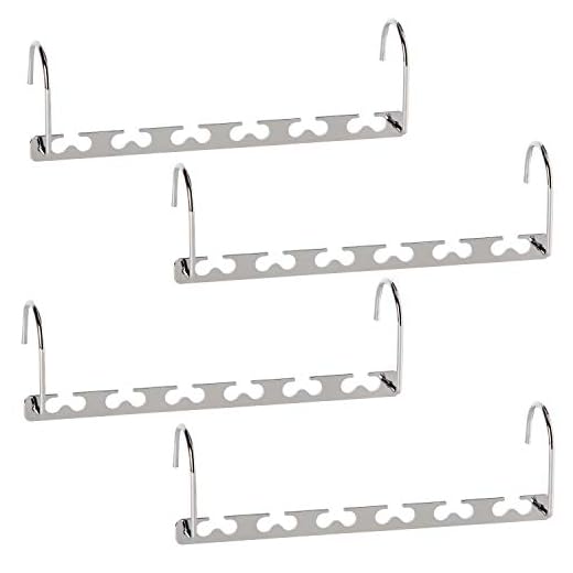 Giftol Space Saving Hangers Metal Hanger Magic Cascading Hanger Closet Clothes Organizer(4 Pack)