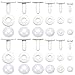TOAOB 60 Set Giunti per Bambole Sicurezza Giunti Animali Bianco Articolazioni e Rondelle Rotonde in Plastica per Fai da Te Bambola Peluche Artigianali Accessori 15mm a 40mm