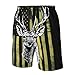 Men & Boys Fit Swim Trunks for Beach Athletic Hiking Quick Dry Drawstring Essentials Half Pants with Pockets Lining, Beachwear Camouflage American Flag Hunting Camo Deer Black Fashion Swim Trunks