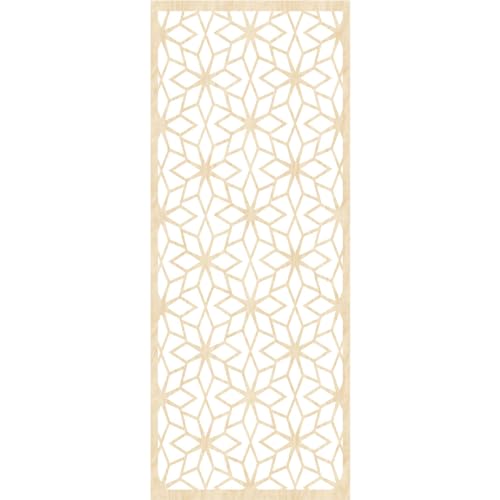 Image of 19 3 /8 inchW x 49 3 /8 inchH x 1 /4 inchT Lake Decorative Fretwork Wood Wall Panels, Birch
