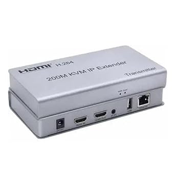 1Goal HDMI USB KVM Extender Up to 200M,KVM IP Extender RJ45 IP Network, Single cat5e/6/7 200M HDMI KVM Over IP Extender Full HD 1080P.
