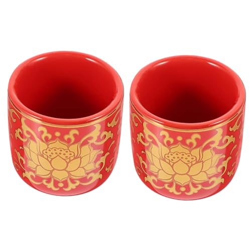 Cabilock 2pezzi Ceramica Coppa Di Offerta Per Buddismo Elegante Coppa Di Venerazione Per Templi e Uso Domestico Decorativo Per Offerta Di Cibo