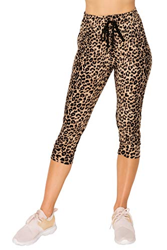 ALWAYS Women's Capri Joggers with Pockets - Lightweight Stretch Sweatpants for Yoga Workout Lounge, Soft Athletic Pants with Drawstring, Animal Capri 377 M - image 2