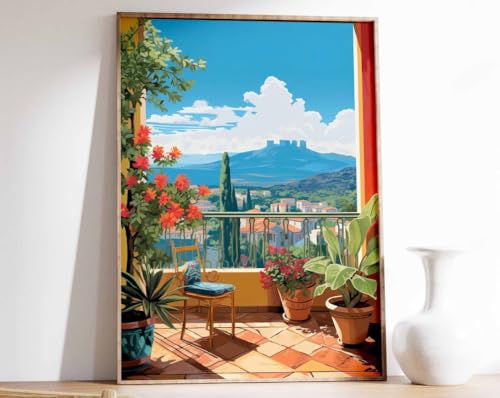 Poster Venezuela d'art indigene folk au graphisme raffine pour decoration d'interieur