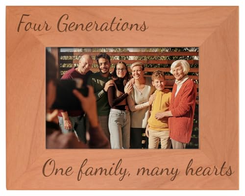 Gifts For All Four Generations One Family Wood Frame - Landscape 4x6