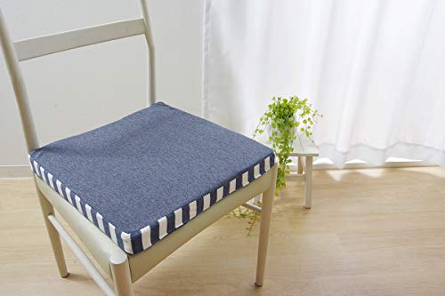 イケヒコ クッション 低反発 無地 シート エルマー ネイビー 約40×40cm中=低反発ウレタン40mm #9293909