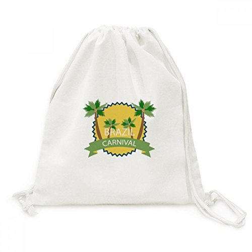 Sac cordon Brésil Carnaval en toile pliable pour bagage cabine