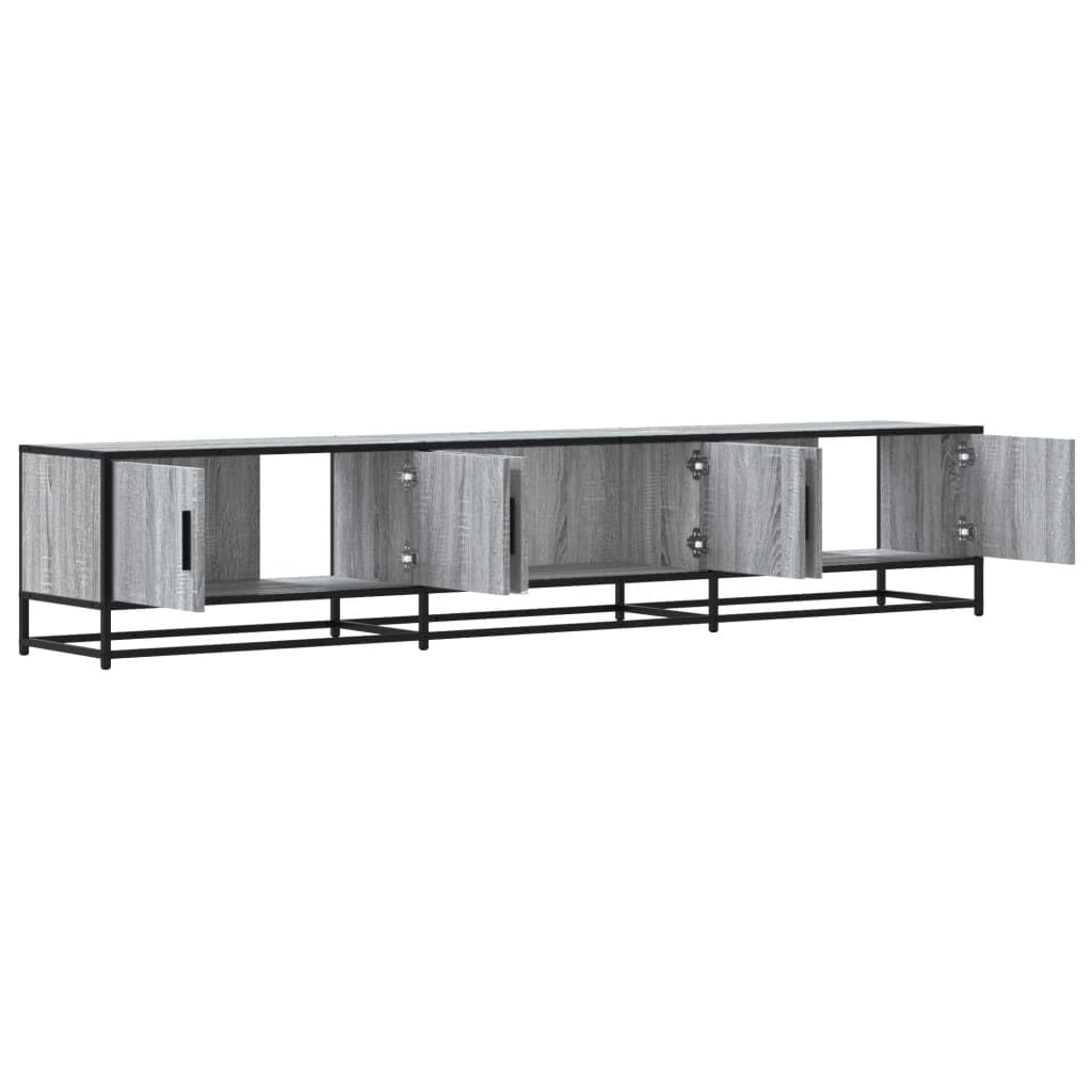 vidaXL Mueble para TV Madera de ingeniería Gris Sonoma 210x35x41 cm