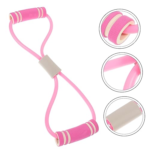 SUPVOX Flat Latex Resistance Band for and Physical Therapy Lightweight Durable Exercise Bands for Stretching and Strength Training Pink3