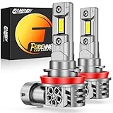 Fahren H11 H9 H8 Light Bulbs, New-Gen 45000LM 10X High-Performance Brighter, 1:1 Size with cooling Fan 6500K, H9 H8 Fog Light 70000Hrs+ Lifespan, Back Up Light Assemblies Pack of 2