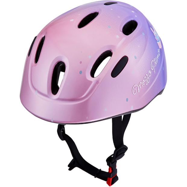【お得・ヘルメット、鍵付】子供用自転車 18インチ メゾピアノ　パープル・ピンク Amazon | メゾ ピアノ キッズヘルメット-M Mサイズ 頭囲:49-54cm