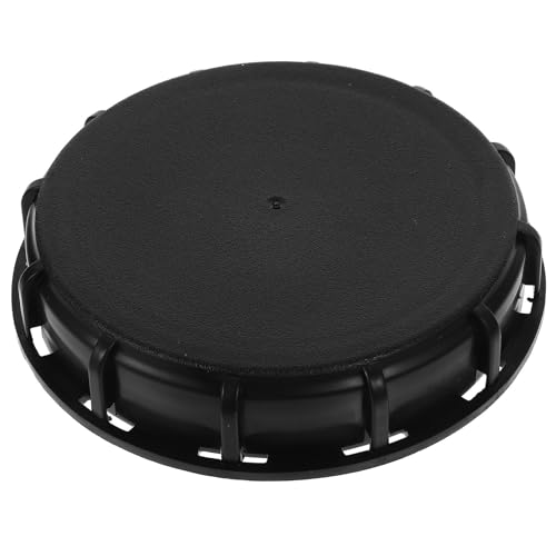 PHENOFICE Tapa de Plástico Negra para Barril Ibc Diseño de Rosca Resistente y Duradero, Cubierta Protectora para Cubo de Almacenamiento Industrial