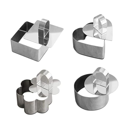 Moldes de mousse de acero inoxidable 4 piezas