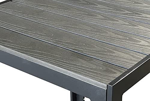 Pure Home & Garden Aluminium Gartentisch Fire Square mit Polywood Tischplatte, 60 x 60 cm absolut wetterfest, anthrazit – Bild 3