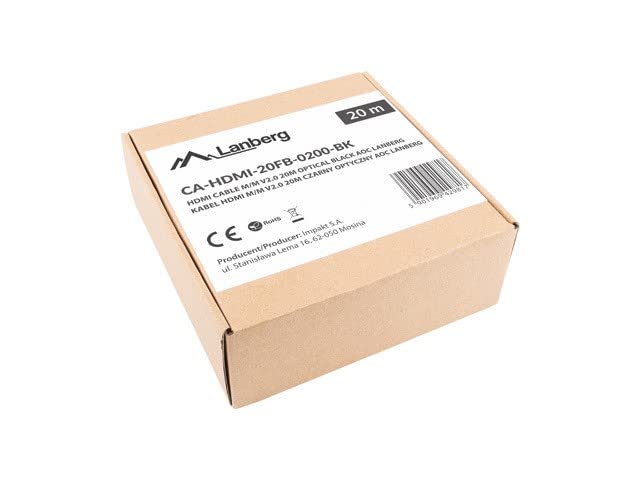 LANBERG HDMI V2.0 M/M Cable 20 m Optical AOC Black, Multi-Coloured - Image 2