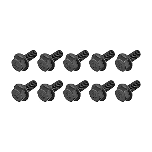 METALLIXITY Flanged Hex Head Bolts (M8x20mm) 20pcs, Hexagon Serrated Flange Bolt Fully Thread Screw