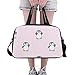 Produktbild Plosds Happy Penguin Cartoon Große Yoga Gym Totes Fitness Handtaschen Reise Seesäcke Schultergurt Schuhbeutel Für Übung Sport Gepäck Für Mädchen Männer Frauen Outdoor