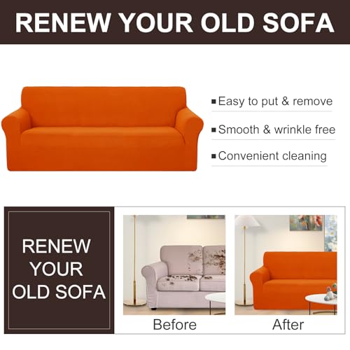 Fundas elásticas para sillas reclinables ajustables protector de sofá naranja 5