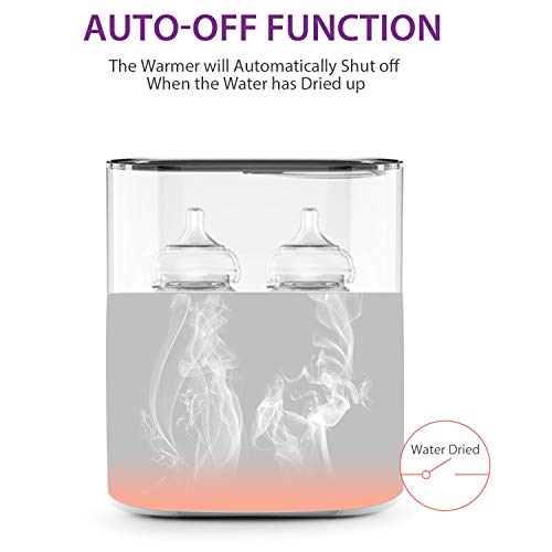 IKARE Baby Bottle Warmer for Breastmilk & Formula, Steam Steri-lizer 8 in 1 Baby Food Heater with Timer, Bottle Thermostat Warmer with LCD-Display, Fits Most Baby Bottles for Breast Milk and Formula - Thumbnail 7