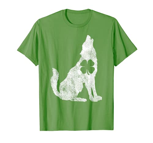 Photo de Cadeau irlandais trèfle loup loup St Patrick T-Shirt