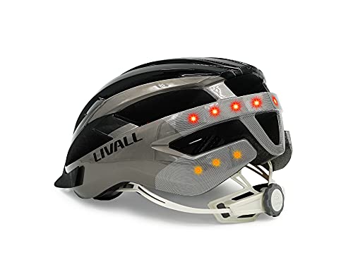 LIVALL MT1 Neo - Smarter Fahrradhelm mit LED-Lichtsystem, SOS-Alarm System, Multimedia Einheit & Freisprecheinrichtung in schwarz anthrazit Größe 54-58 cm M Cover