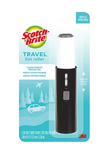 Scotch-Brite Mini Travel Lint Roller, Works great on pet hair, Sticky, Great