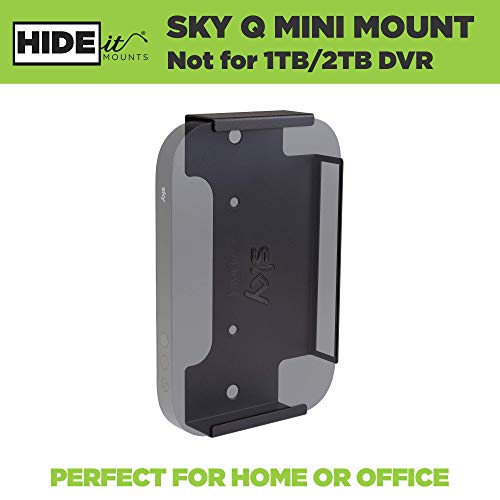 Support mural Sky Q Mini Box fixation VESA noire attache arrière TV invisible - 2