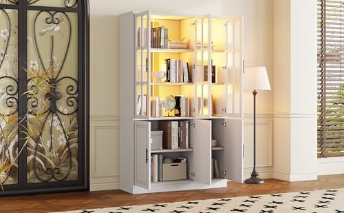 Vopese Vitrina de 6 Puertas con Estantes...