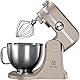 Electrolux EKM5570 Knetmaschine aus Edelstahl, Motor 1200 W und 10 Geschwindigkeiten, mit Schneebesen und Deckel, 360 x 370 x 210 mm, Sand